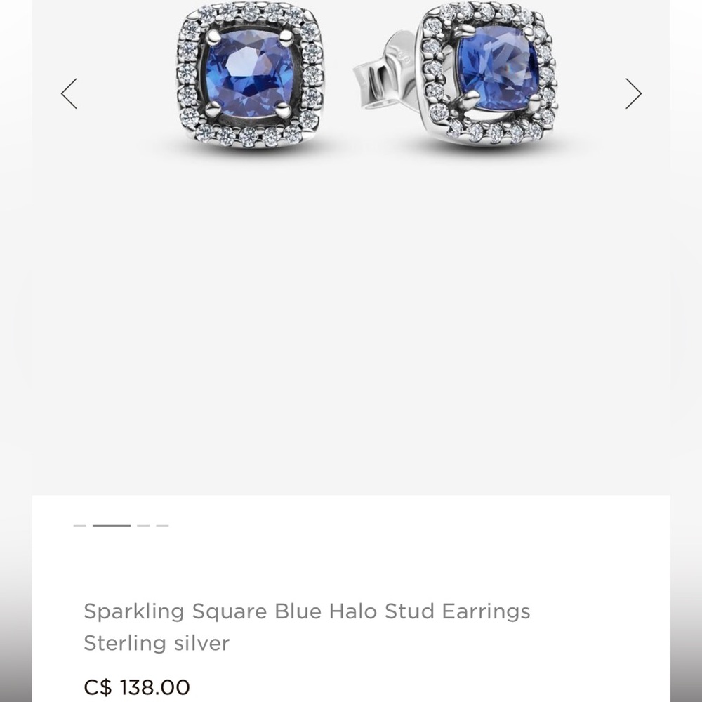 Pandora Blue and Silver Halo Earrings